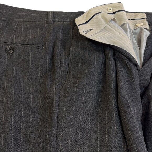 Polo Ralph Lauren Pants Men's 34x32 Gray 100% Wool Dress Slacks Classic Fit - Picture 6 of 16